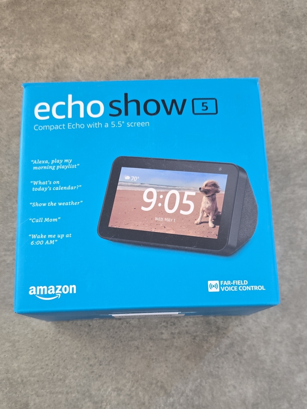 Amazon Echo Show 5 Smart Display - Blue Packaging, Black Device Image New